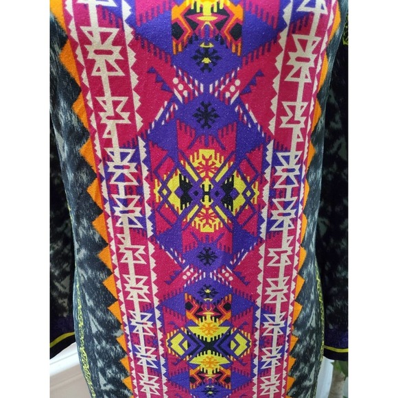 ILE Women's Multicolor Polyester Boat Neck Long Sleeve Knee Length Dress Size 18 - Picture 3 of 12